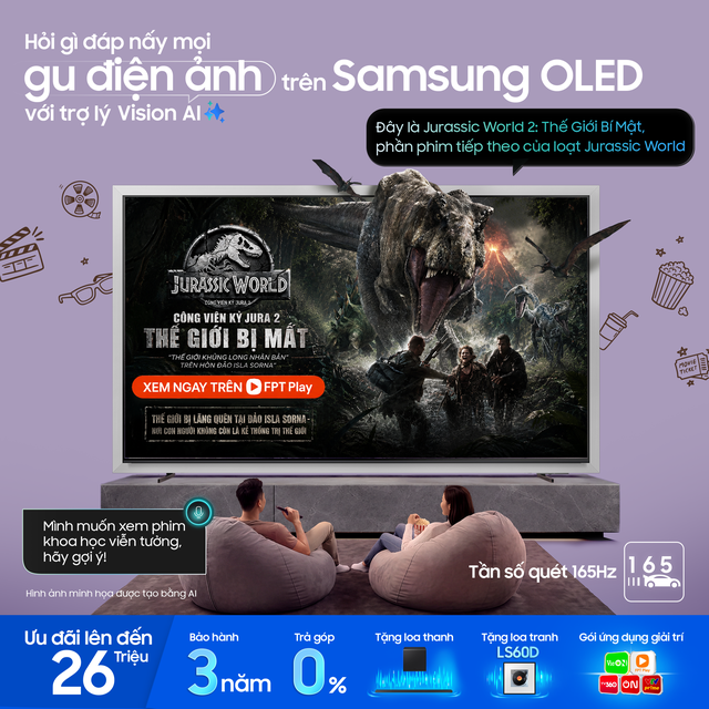 Thưởng thức bom tấn điện ảnh cực cuốn hút với trợ lý AI trên Samsung AI TV - Ảnh 1.