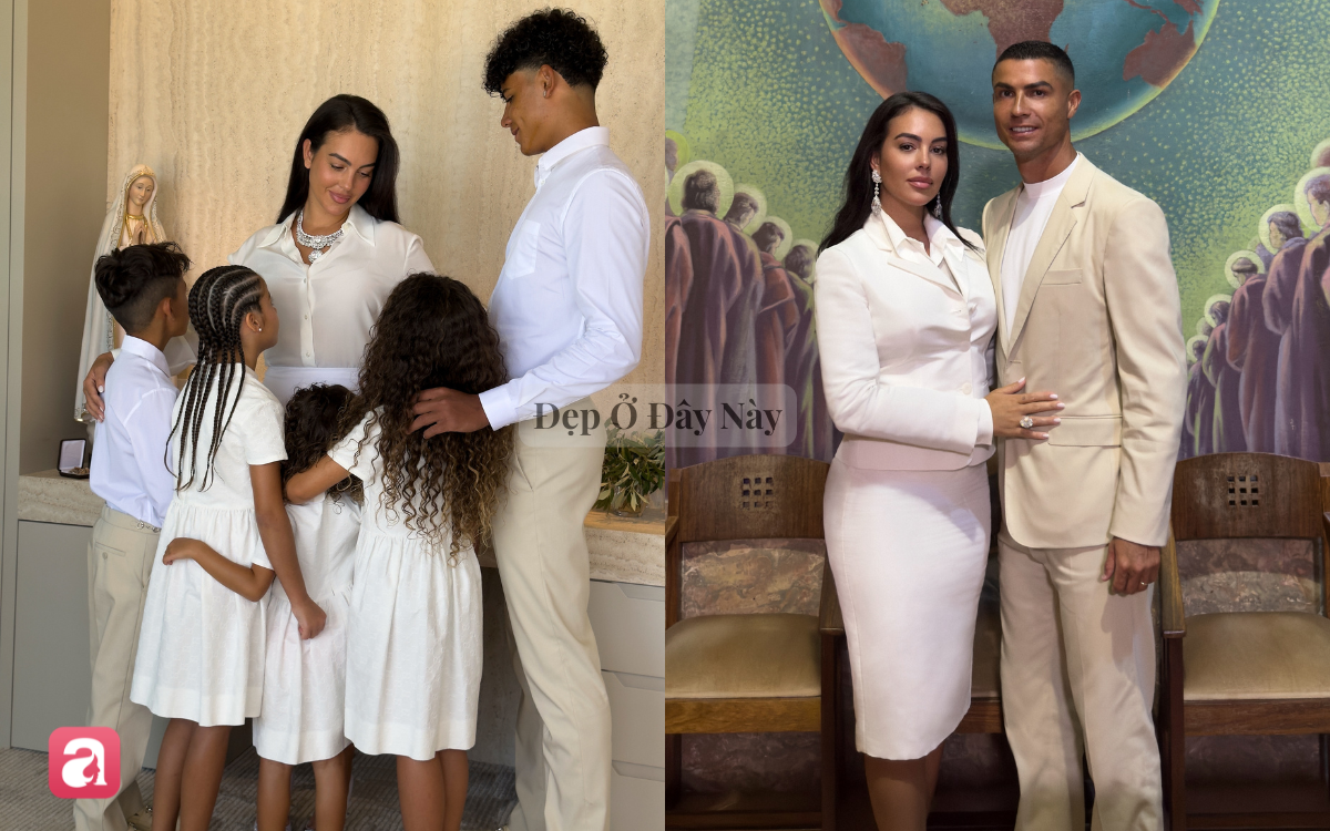 Vợ Ronaldo mặc v&aacute;y trắng tối giản, nhưng chiếc v&ograve;ng cổ gần 2000 tỷ mới g&acirc;y trầm trồ- Ảnh 2.