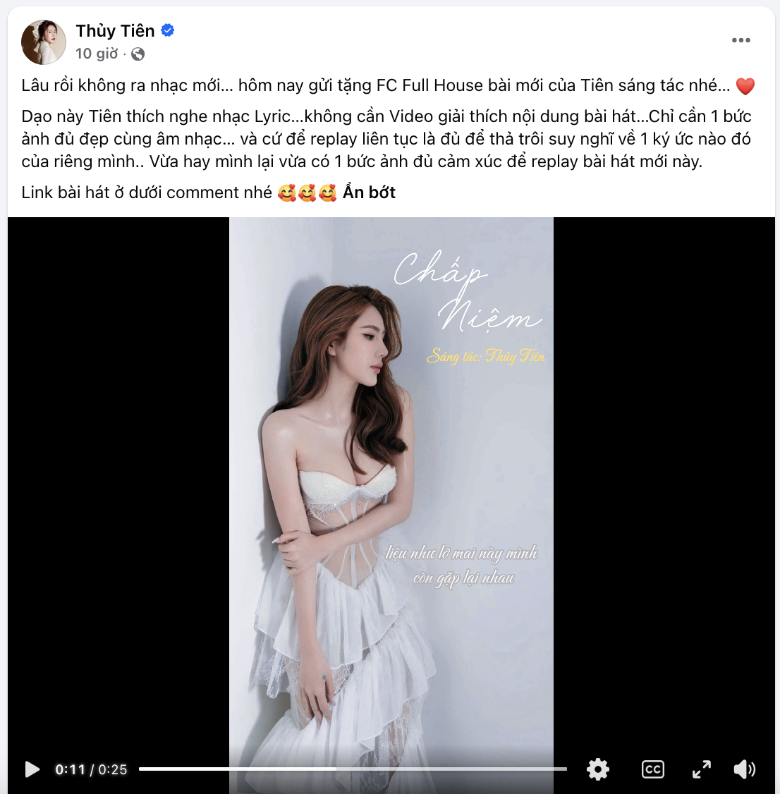 Động th&aacute;i mới nhất của Thủy Ti&ecirc;n- Ảnh 1.