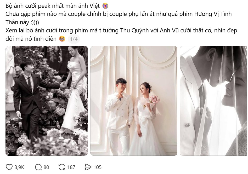 Ảnh cưới đẹp chấn động của Thu Quỳnh, ch&uacute; rể g&acirc;y sốt v&igrave; qu&aacute; đẹp trai- Ảnh 1.