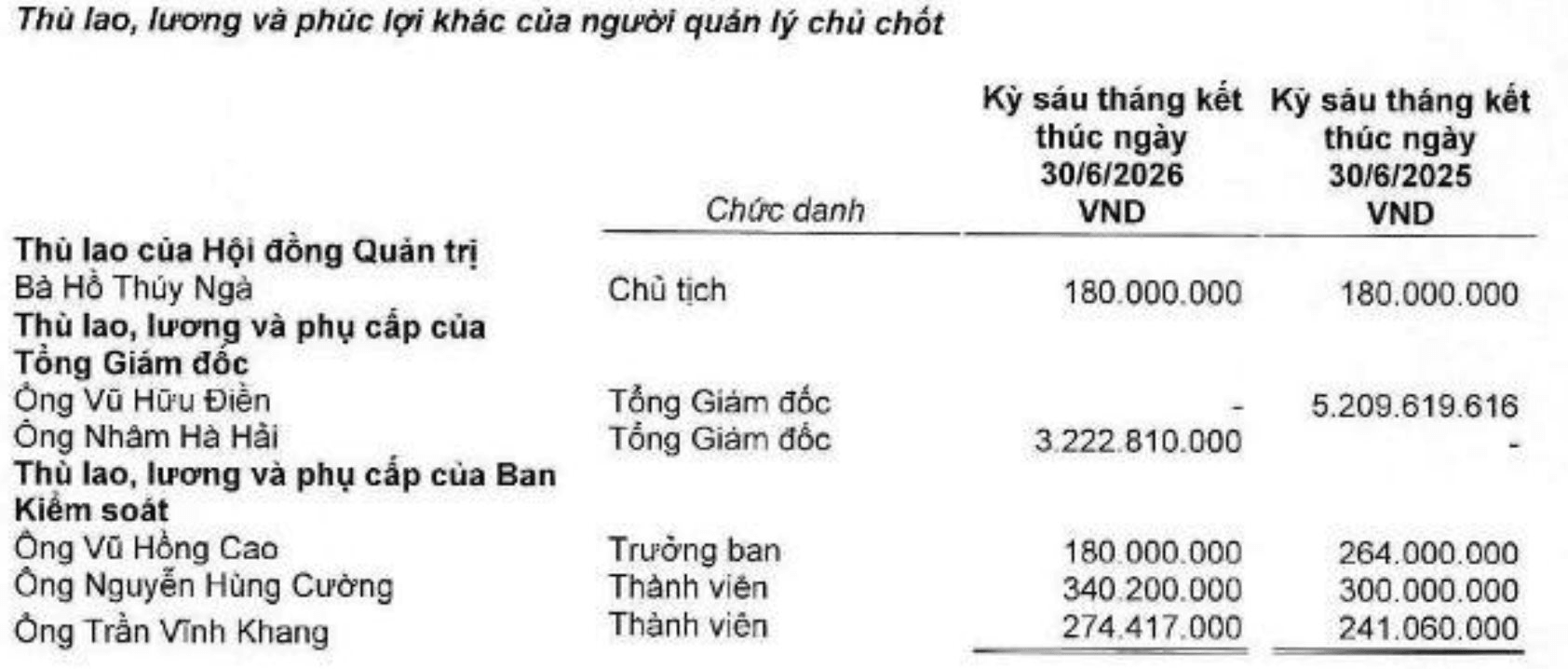 Thu nhập "khủng" của loạt CEO c&ocirc;ng ty chứng kho&aacute;n đ&igrave;nh đ&aacute;m: C&oacute; người nhận gần 5 tỷ đồng chỉ sau nửa năm- Ảnh 6.