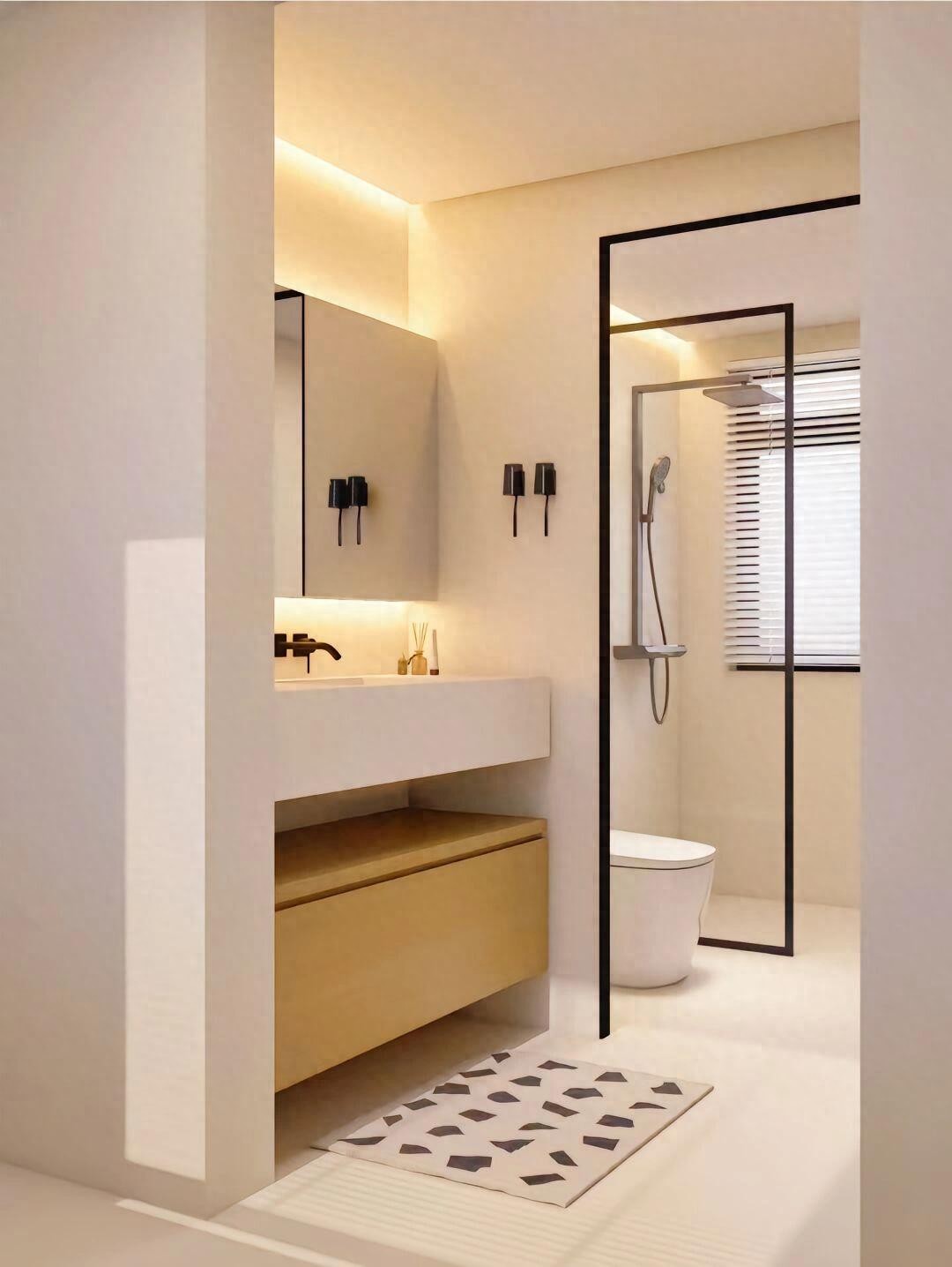 Ph&ograve;ng tắm chỉ d&ugrave;ng v&aacute;ch k&iacute;nh để ngăn kh&ocirc; &ndash; ướt vẫn chưa đủ: C&aacute;ch người Nhật chia kh&ocirc;ng gian mới thực sự đ&aacute;ng học hỏi- Ảnh 2.