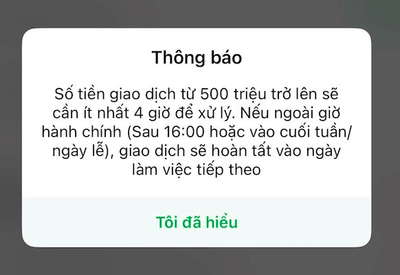 Một số giao dịch chuyển tiền tr&ecirc;n 500 triệu đồng vẫn cần &iacute;t nhất 4 giờ để xử l&yacute;- Ảnh 2.