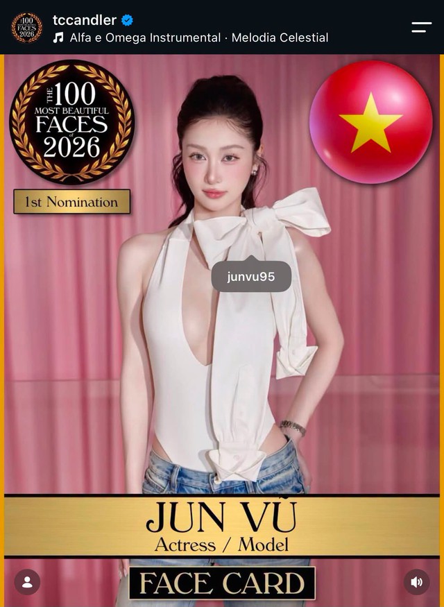 Jun Vũ được đề cử Top 100 Gương mặt đẹp nhất thế giới 2026, b&iacute; quyết c&oacute; v&ograve;ng eo 2 gang tay của c&ocirc; lại được quan t&acirc;m- Ảnh 1.