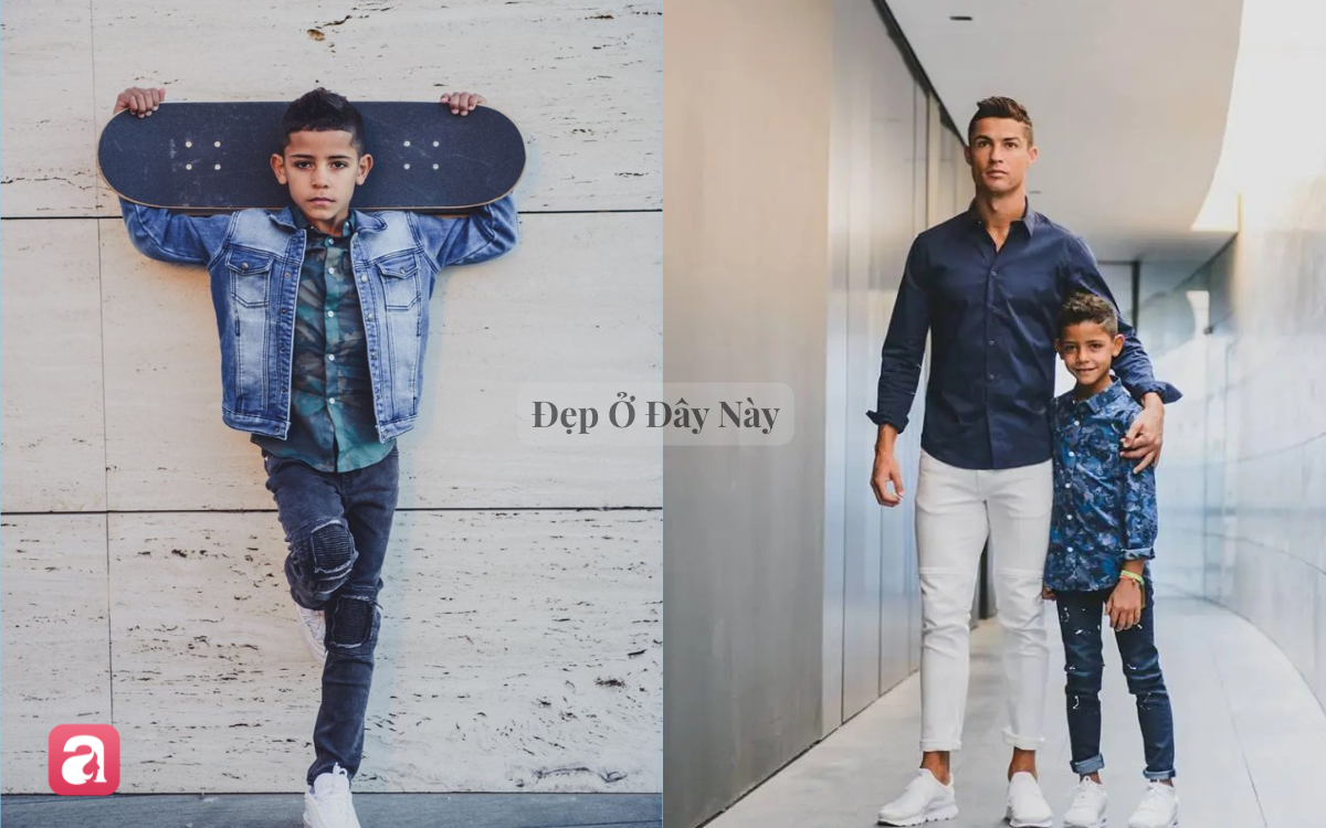 Visual của con trai Ronaldo: 16 tuổi đ&atilde; cao gần 1m9, cơ bắp cuồn cuộn, mặc g&igrave; cũng đẹp- Ảnh 5.