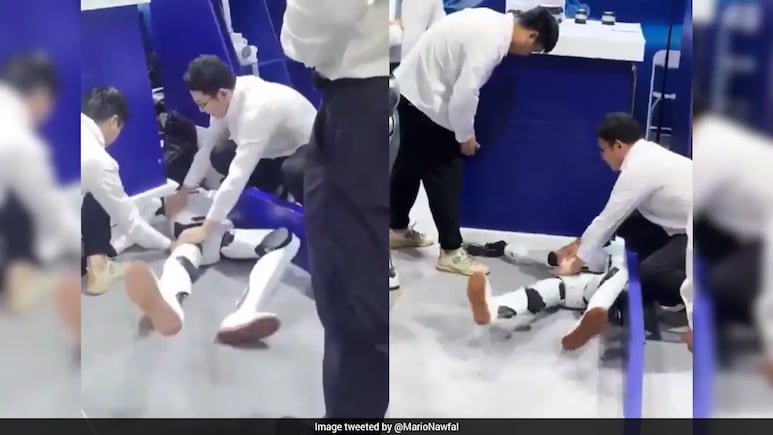 Robot mất kiểm soát, quẫy đạp dữ dội tại Hội nghị Robot Thế giới ở Trung Quốc- Ảnh 1.