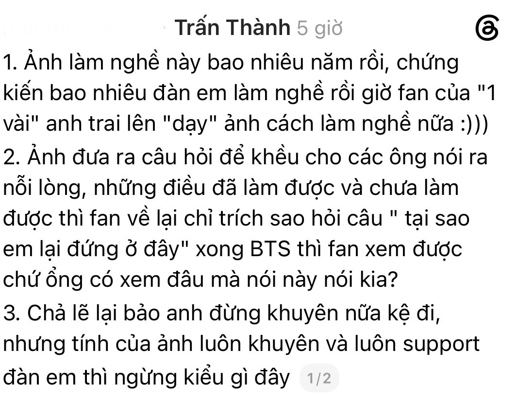 Trấn Th&agrave;nh g&acirc;y tranh c&atilde;i- Ảnh 4.