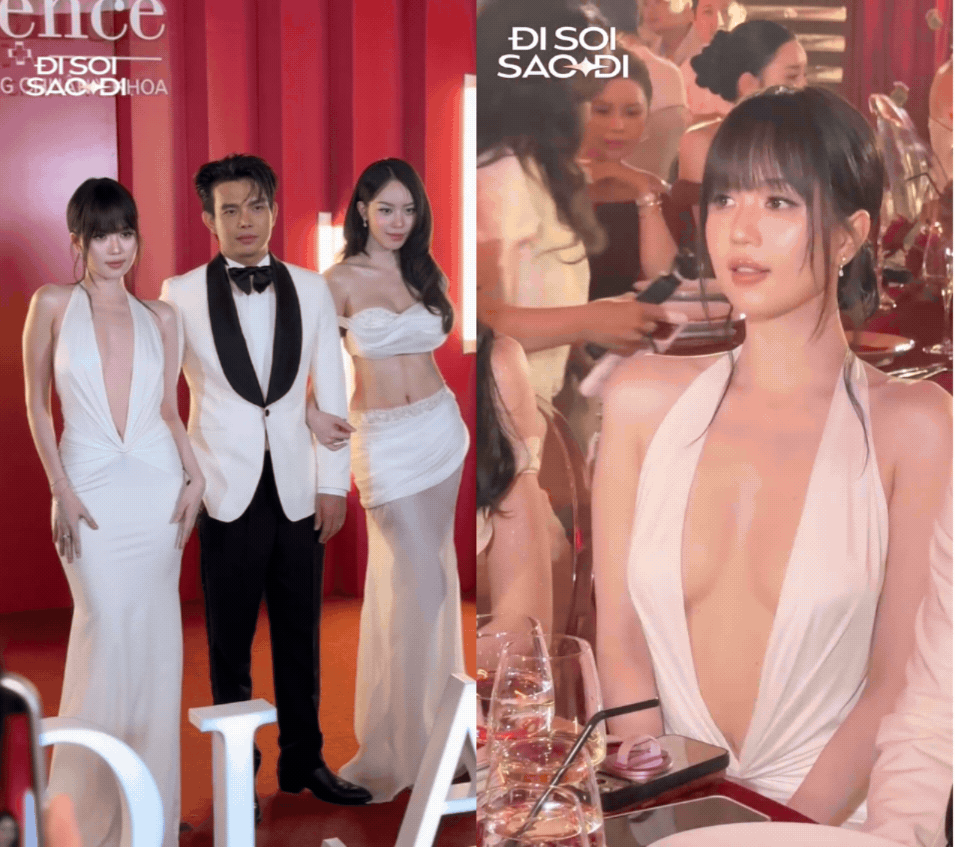 Đọ sắc tầm cỡ vũ trụ: Ngọc Trinh hở bạo được khen "ăn đứt" Hoa hậu Thanh Thuỷ dù chênh 13 tuổi- Ảnh 1.