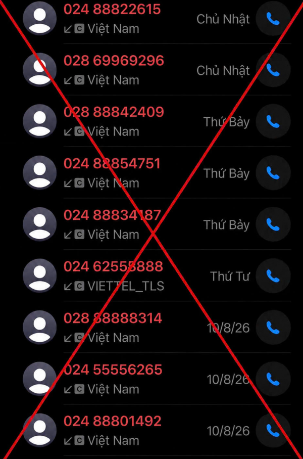 Công an thông báo quan trọng về cuộc gọi từ đầu số 022, 024, 028- Ảnh 1.