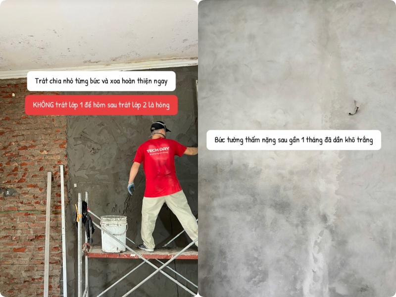Nh&agrave; mới x&acirc;y 2 năm đ&atilde; loang lổ v&igrave; mưa k&eacute;o d&agrave;i: V&igrave; sao c&agrave;ng đục tường tr&aacute;t lại c&agrave;ng kh&oacute; hết thấm?- Ảnh 16.