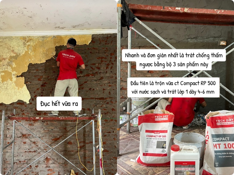 Nh&agrave; mới x&acirc;y 2 năm đ&atilde; loang lổ v&igrave; mưa k&eacute;o d&agrave;i: V&igrave; sao c&agrave;ng đục tường tr&aacute;t lại c&agrave;ng kh&oacute; hết thấm?- Ảnh 13.