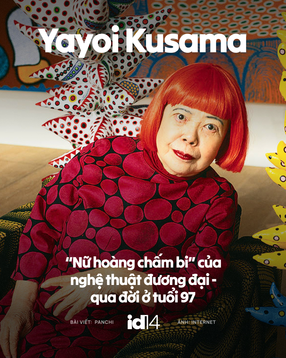 Yayoi Kusama - “Nữ hoàng chấm bi” của nghệ thuật đương đại - qua đời ở tuổi 97- Ảnh 1.
