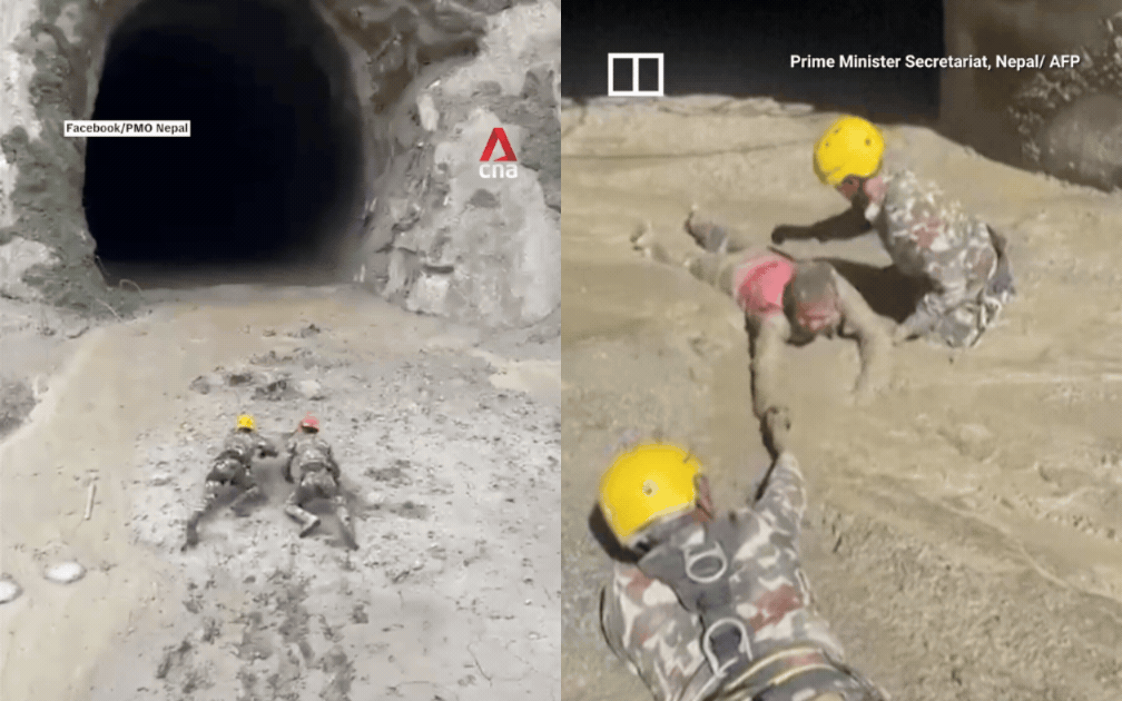 Lũ qu&eacute;t ở Nepal: Vỡ &ograve;a khoảnh khắc giải cứu th&agrave;nh c&ocirc;ng 350 người mắc kẹt trong hầm - Ảnh 2.