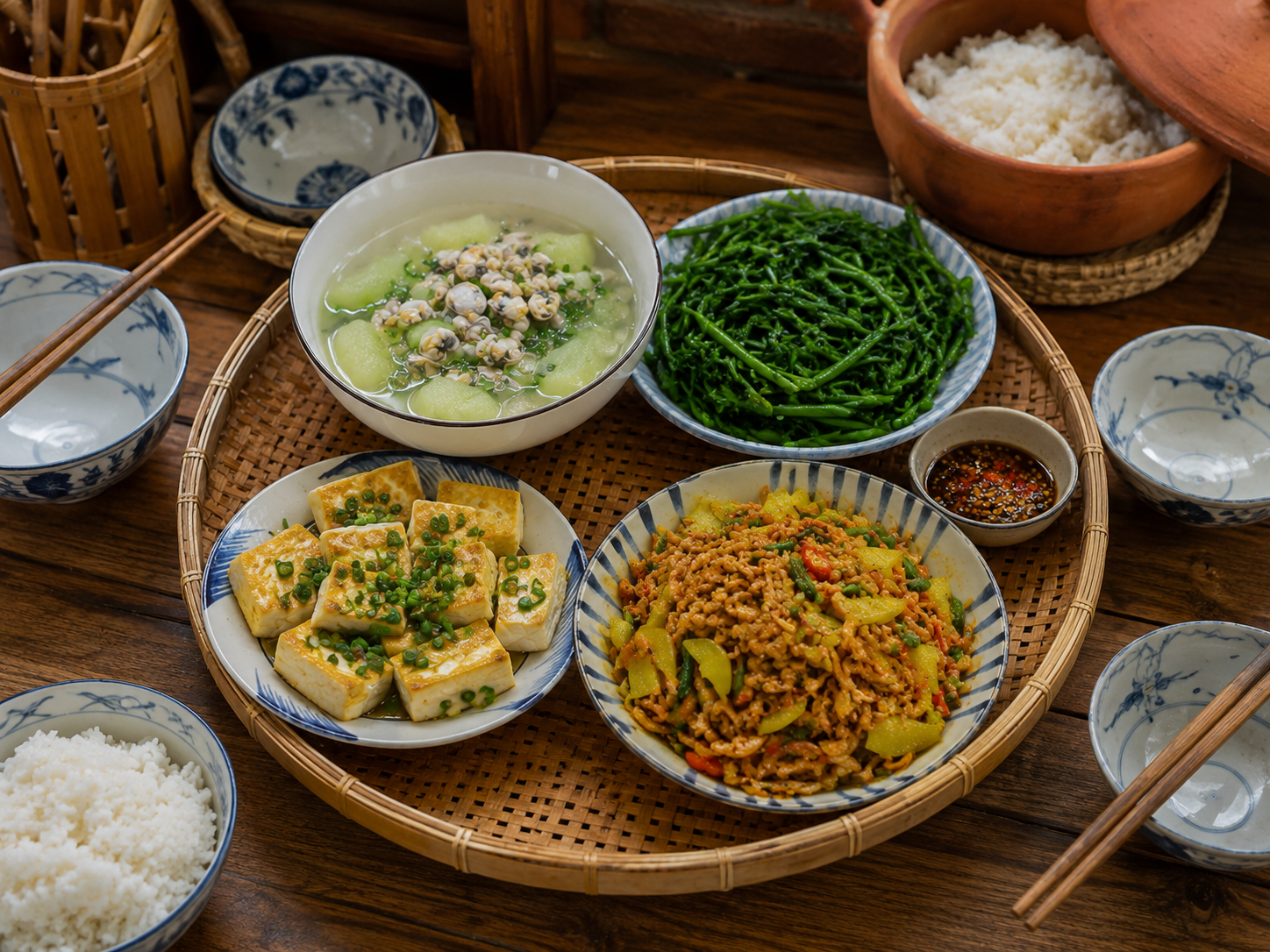 C&aacute;c con vừa về nghỉ lễ, t&ocirc;i đ&atilde;i m&acirc;m cơm qu&ecirc; chỉ v&agrave;i chục ngh&igrave;n m&agrave; ch&uacute;ng n&oacute; tấm tắc lạ miệng- Ảnh 1.