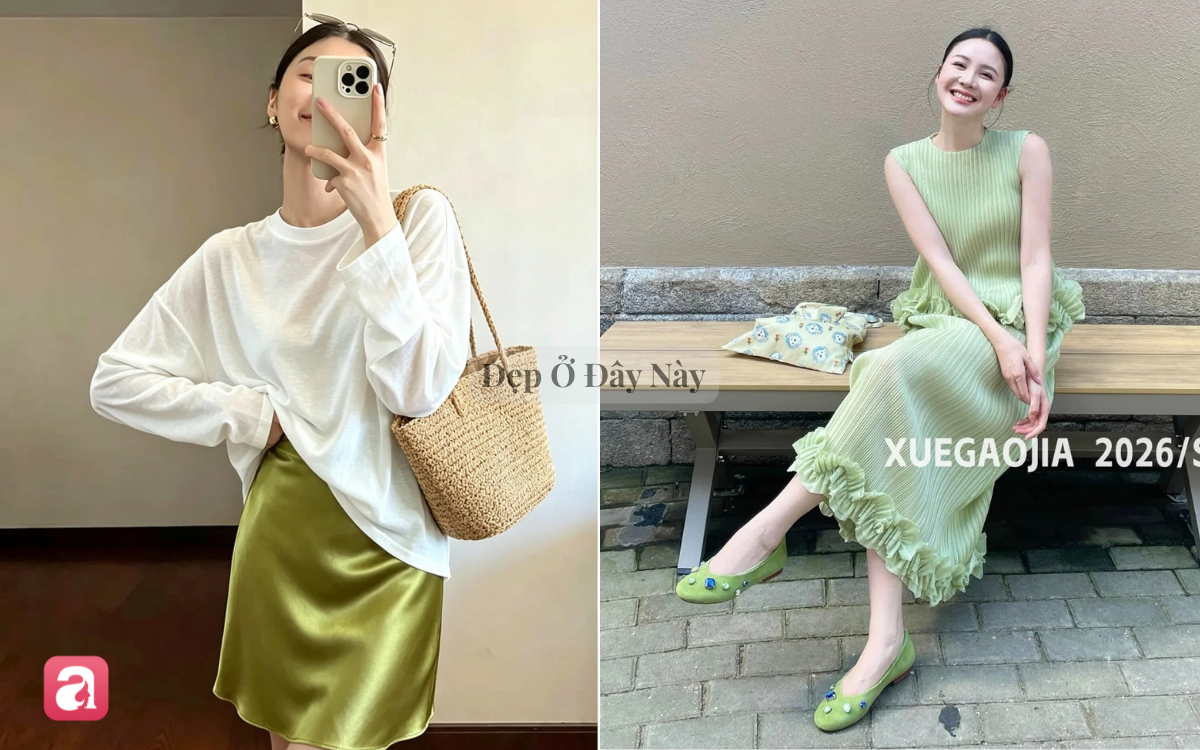 Đồ xanh quả bơ: Nền n&atilde;, nhẹ nh&agrave;ng m&agrave; vẫn chuẩn thanh lịch cho style "old money" - Ảnh 1.