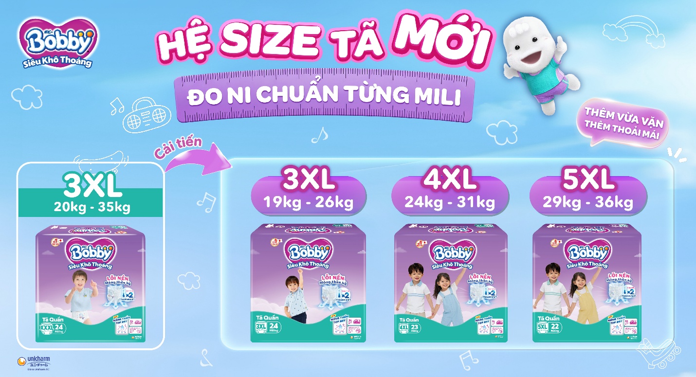 Bobby ti&ecirc;n phong mở rộng hệ size t&atilde; quần tới 5XL, đồng h&agrave;nh c&ugrave;ng b&eacute; lớn tới 36kg - Ảnh 2.