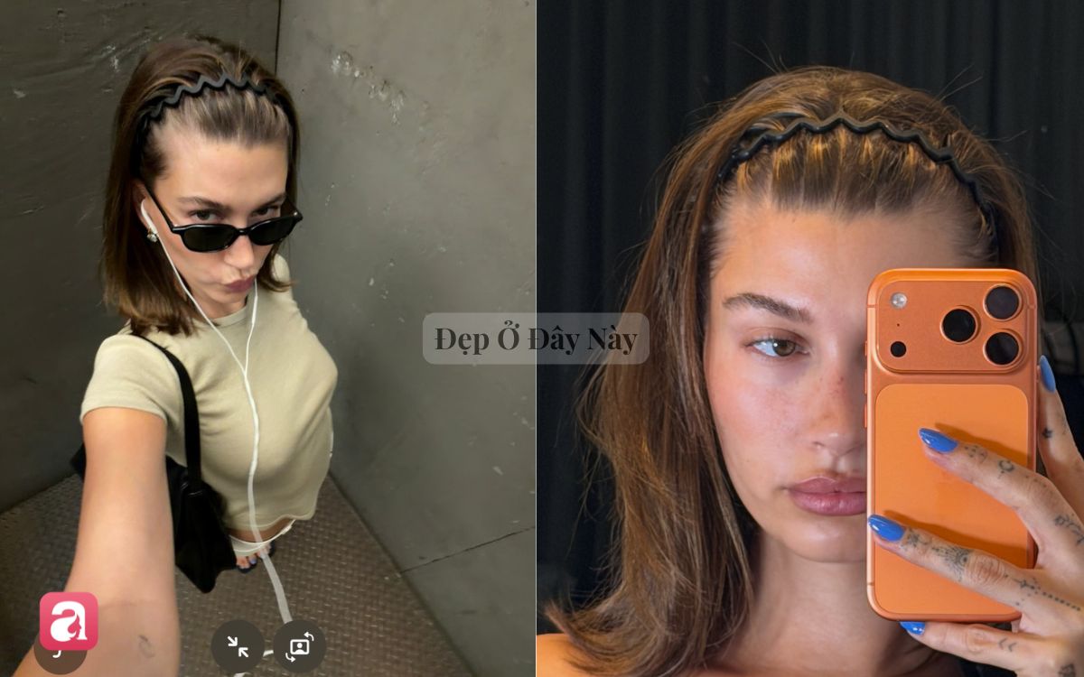 Đầu chưa kịp gội vẫn đẹp nhờ chiếc bờm đang g&acirc;y sốt của Hailey Bieber - Ảnh 1.
