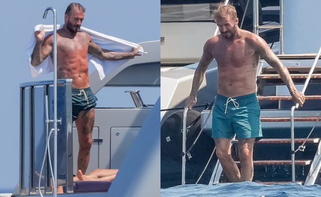 David Beckham cởi trần trên siêu du thuyền 16 triệu bảng Anh: Body vẫn săn chắc nhưng đã lộ dấu hiệu tuổi tác, còn đâu cầu thủ điển trai nhất thế giới một thời!- Ảnh 1.