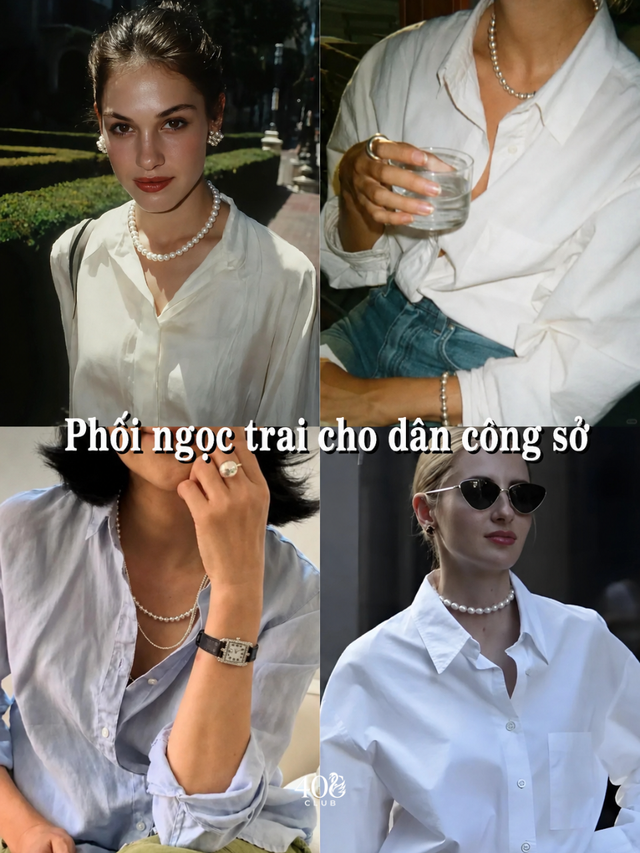 Phong c&aacute;ch old money kh&ocirc;ng thể thiếu ngọc trai: B&iacute; quyết mặc sang m&agrave; kh&ocirc;ng cần ph&ocirc; trương- Ảnh 1.