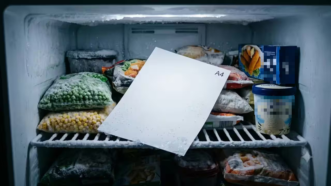 V&igrave; sao nhiều gia đ&igrave;nh đặt một tờ giấy A4 v&agrave;o ngăn đ&ocirc;ng tủ lạnh? Lấy ra mới biết một vấn đề- Ảnh 1.
