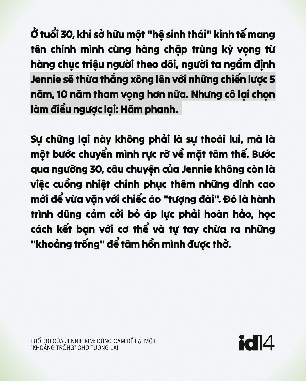 Tuổi 30 của Jennie Kim: Dũng cảm để lại một "khoảng trống" cho tương lai- Ảnh 1.