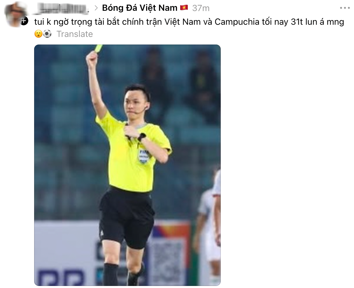 Sốc visual trọng tài trận Việt Nam 3-1 Campuchia: Trẻ như sinh viên, điển trai hút mắt khiến dân mạng thi nhau "truy tìm" danh tính - Ảnh 10.