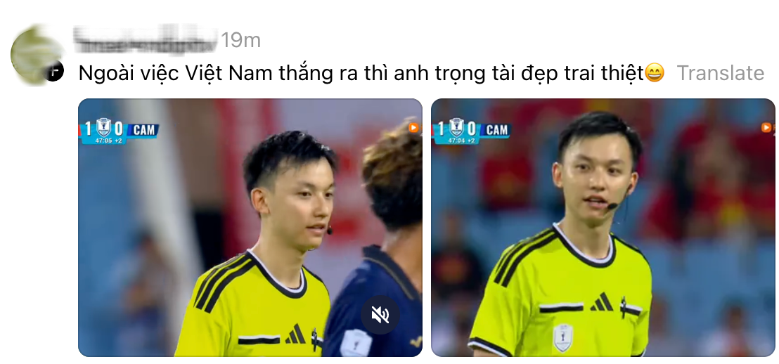 Sốc visual trọng tài trận Việt Nam 3-1 Campuchia: Trẻ như sinh viên, điển trai hút mắt khiến dân mạng thi nhau "truy tìm" danh tính - Ảnh 7.