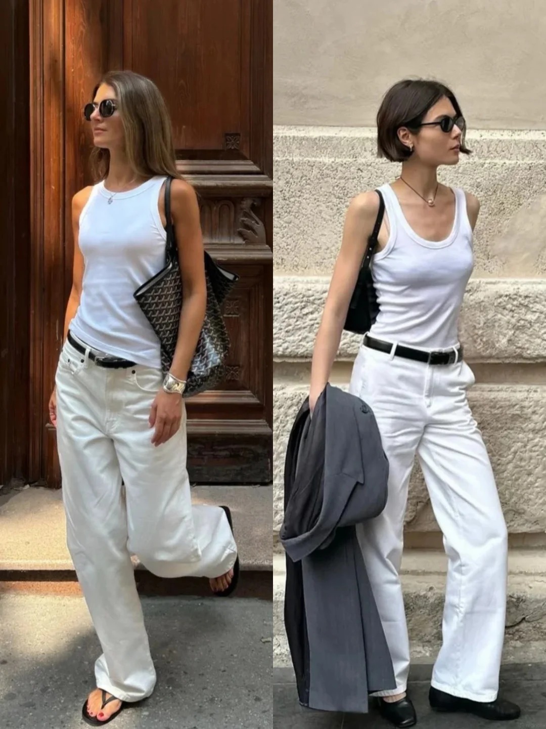 Quần jeans trắng: M&oacute;n đồ được xem l&agrave; chuẩn phong c&aacute;ch old money nơi c&ocirc;ng sở, h&egrave; n&agrave;o cũng được giới thời trang "lăng x&ecirc;" - Ảnh 8.