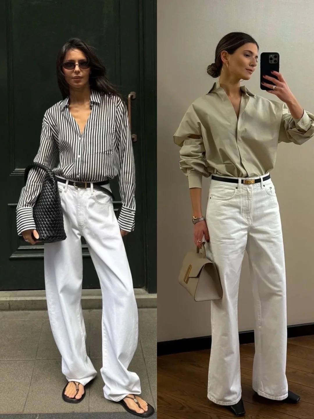 Quần jeans trắng: M&oacute;n đồ được xem l&agrave; chuẩn phong c&aacute;ch old money nơi c&ocirc;ng sở, h&egrave; n&agrave;o cũng được giới thời trang "lăng x&ecirc;" - Ảnh 13.