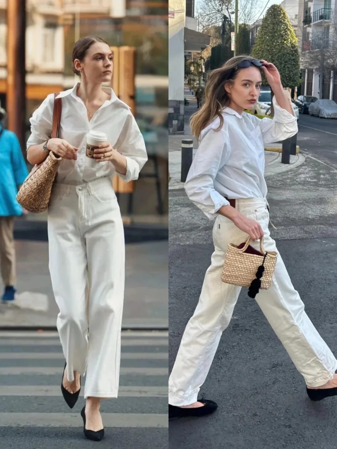 Quần jeans trắng: M&oacute;n đồ được xem l&agrave; chuẩn phong c&aacute;ch old money nơi c&ocirc;ng sở, h&egrave; n&agrave;o cũng được giới thời trang "lăng x&ecirc;" - Ảnh 4.