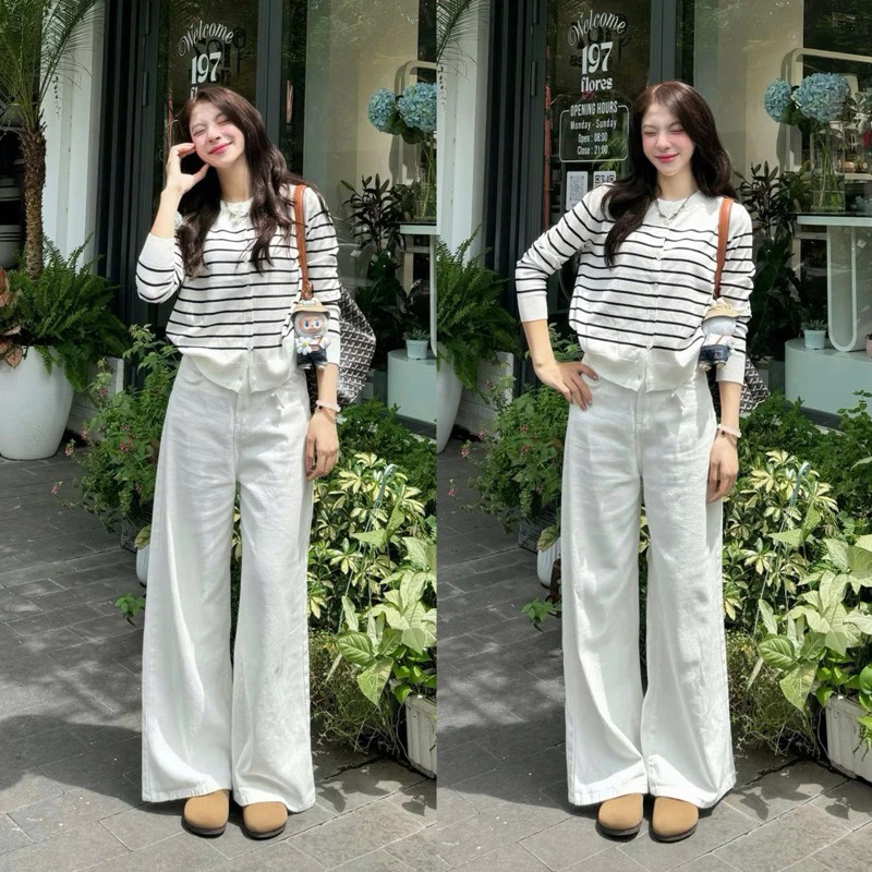 Quần jeans trắng: M&oacute;n đồ được xem l&agrave; chuẩn phong c&aacute;ch old money nơi c&ocirc;ng sở, h&egrave; n&agrave;o cũng được giới thời trang "lăng x&ecirc;" - Ảnh 16.