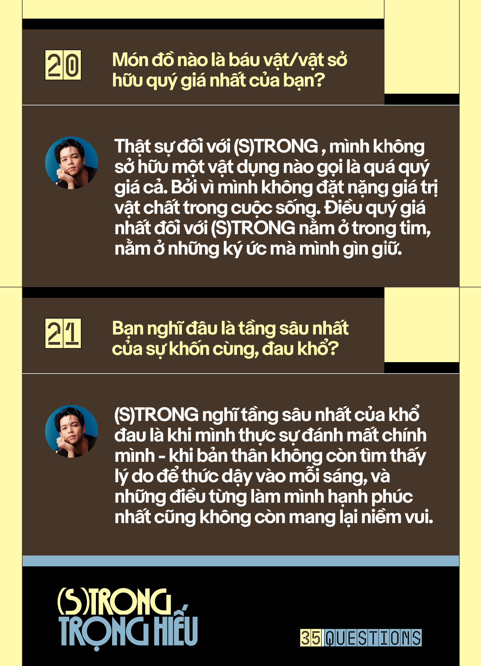 Gallery - 35 Questions x (S)TRONG Trọng Hiếu: “Tôi chỉ là một đứa trẻ đang ở trọ trên thế gian” - image 1