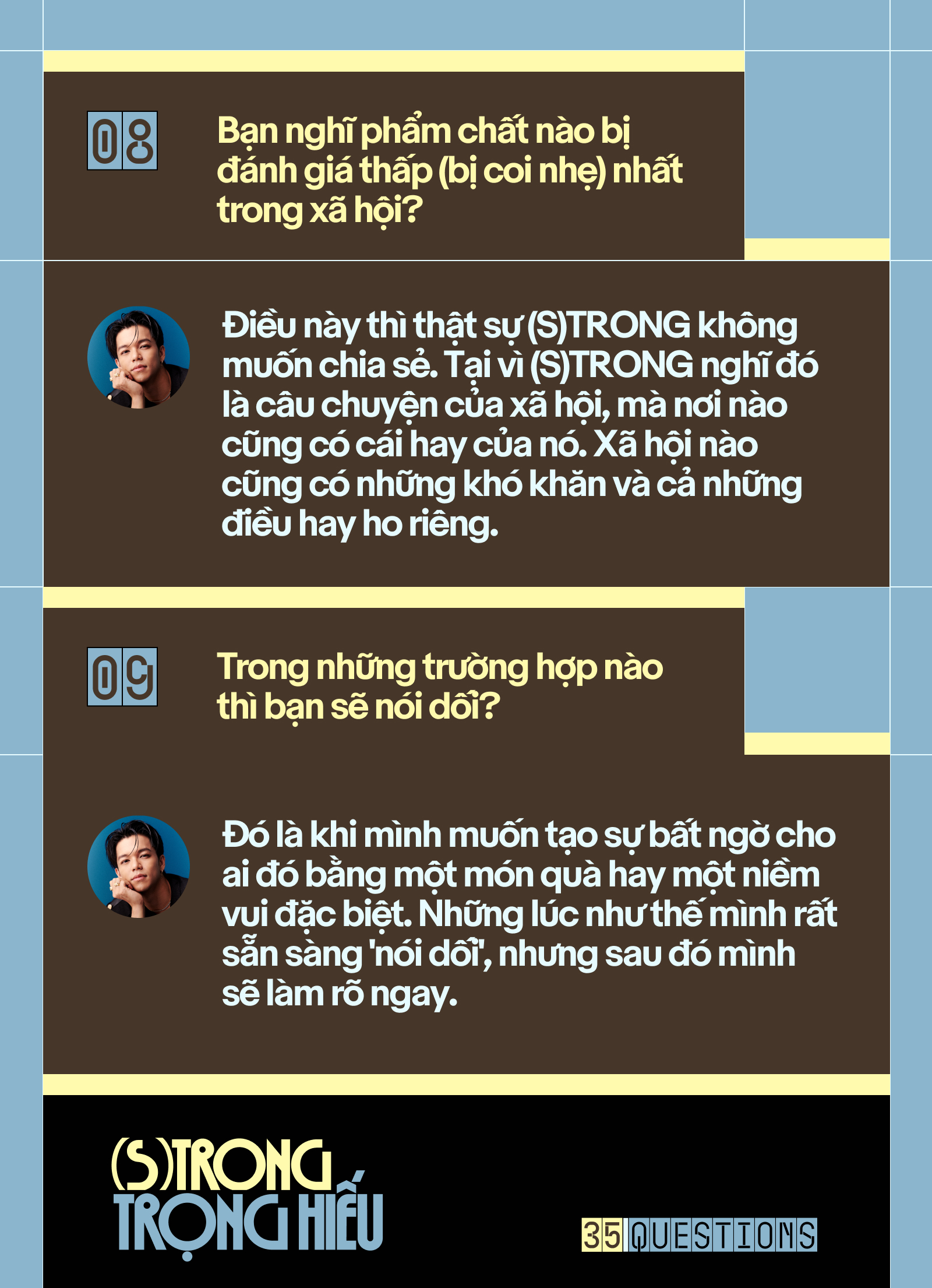 Gallery - 35 Questions x (S)TRONG Trọng Hiếu: “Tôi chỉ là một đứa trẻ đang ở trọ trên thế gian” - image 14