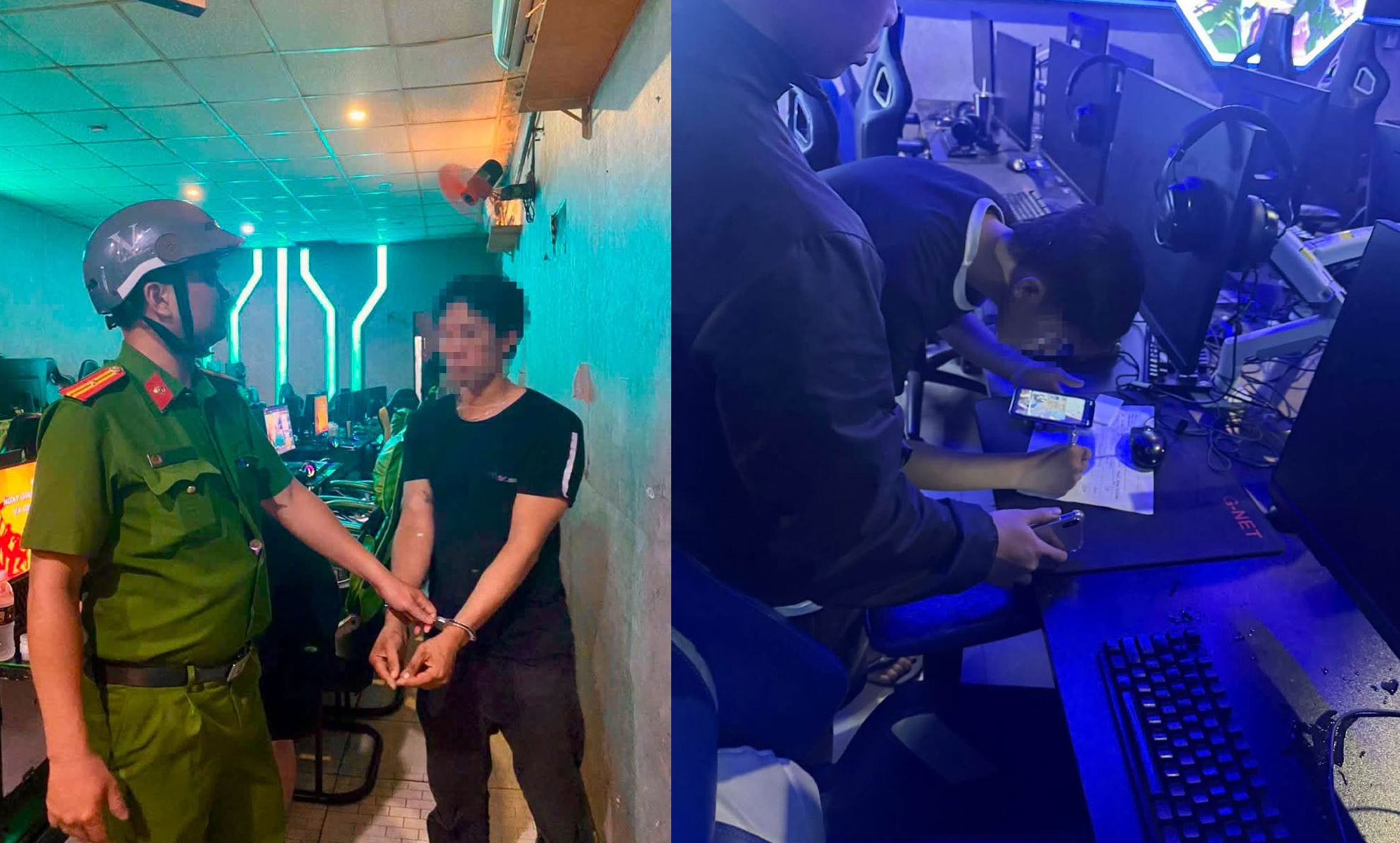 C&ocirc;ng an đồng loạt ra qu&acirc;n kiểm tra 82 người ở c&aacute;c qu&aacute;n internet game v&agrave; karaoke l&uacute;c 00h20 ph&uacute;t - Ảnh 2.