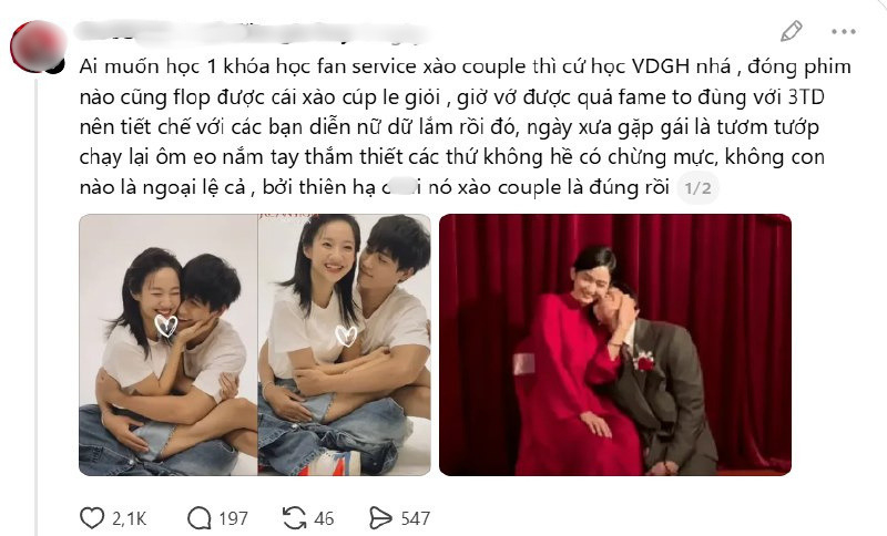 Drama bủa v&acirc;y nam thần Vbiz v&igrave; li&ecirc;n tục t&igrave;nh tứ với bạn diễn: Hết &ocirc;m ấp lại nắm tay, netizen kh&oacute; chịu v&ocirc; c&ugrave;ng- Ảnh 1.