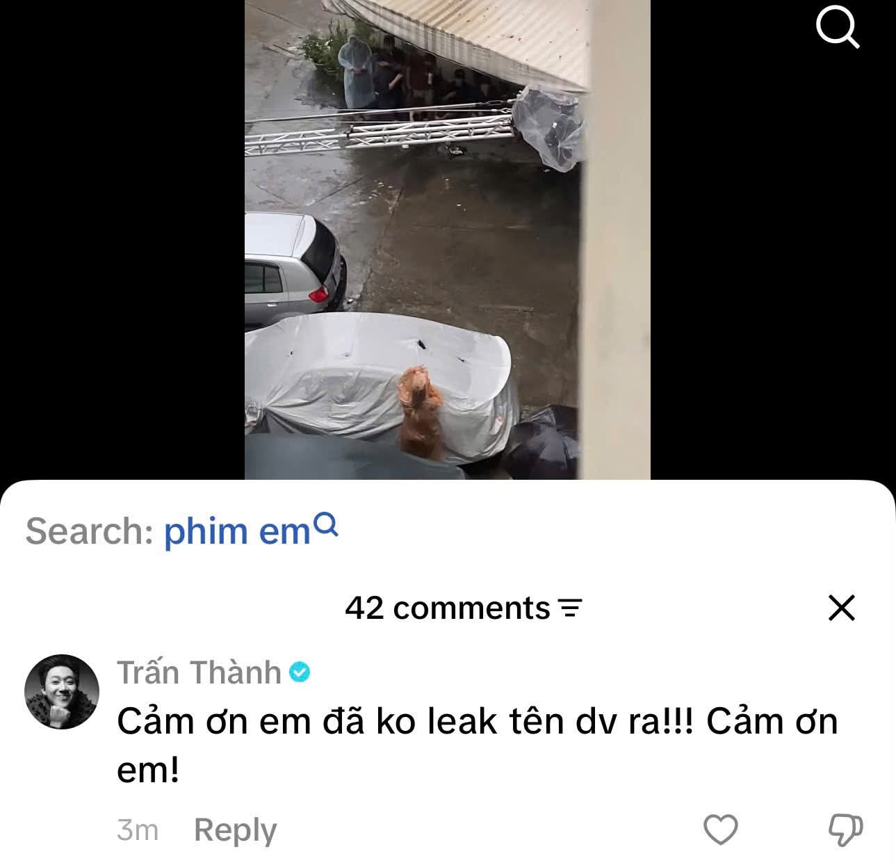 Phim Tết 2027 bị quay l&eacute;n leak l&ecirc;n MXH, Trấn Th&agrave;nh v&agrave;o tận trang của Tiktoker để lại đ&uacute;ng 1 c&acirc;u- Ảnh 1.