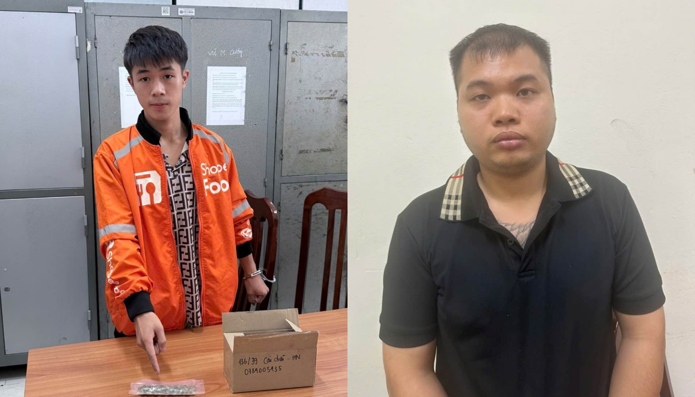 C&ocirc;ng an bắt shipper Nguyễn Duy Cương SN 2007 khi đang đi giao h&agrave;ng- Ảnh 1.