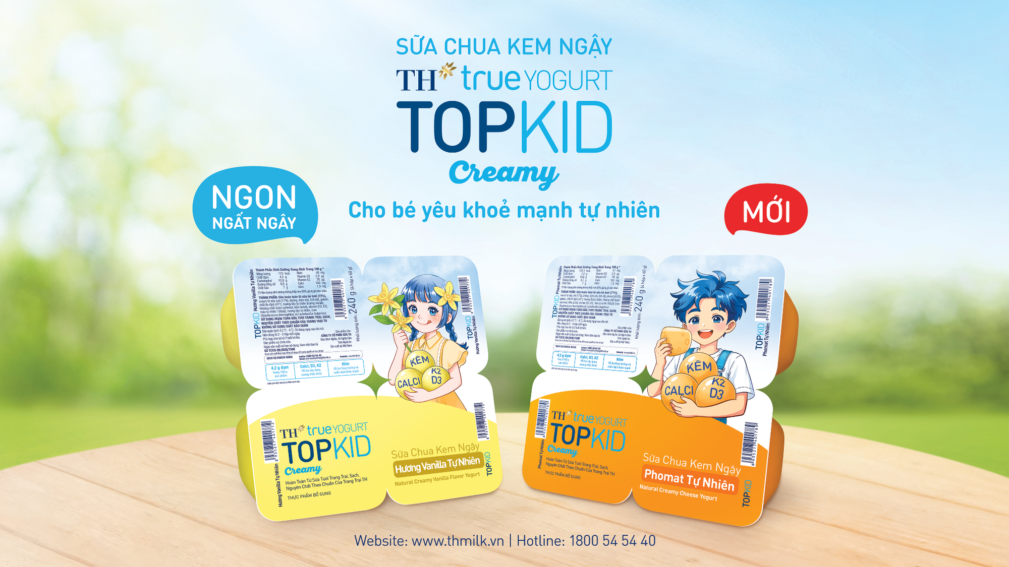 Tập đoàn TH ra mắt Sữa Chua Kem Ngậy Hương Vanilla Tự Nhiên và Phomat Tự Nhiên TH true YOGURT TOPKID - Ảnh 1.