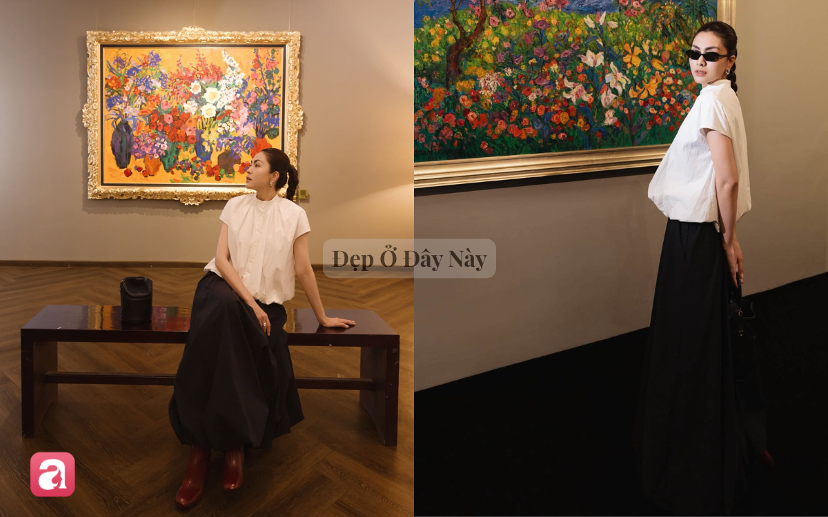 "Dâu hào môn" Hà Tăng diện chiếc áo có tiền cũng chưa mua được, ăn vận đơn giản vẫn sang ngời ngời - Ảnh 4.