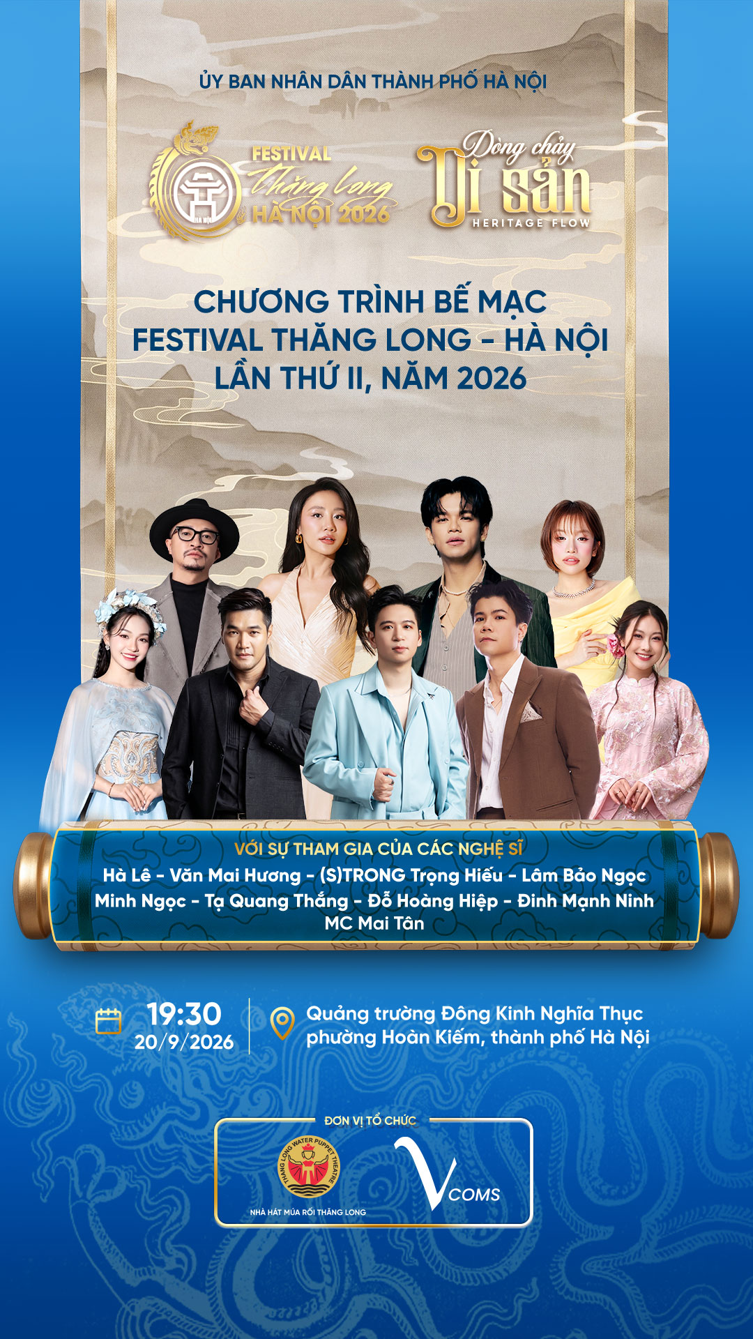 Bế mạc Festival Thăng Long 2026 đếm ngược giờ mở m&agrave;n: (S)TRONG Trọng Hiếu, H&agrave; L&ecirc; v&agrave; Đỗ Ho&agrave;ng Hiệp "l&ecirc;n d&acirc;y c&oacute;t" cho m&agrave;n kết hợp mới toanh- Ảnh 1.