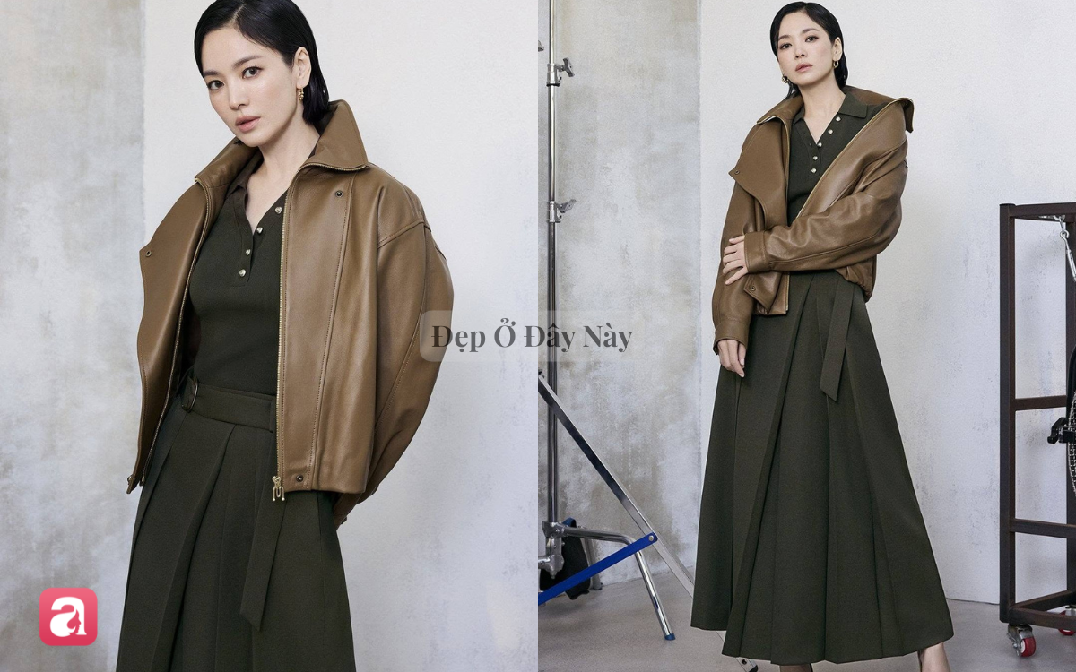 &Aacute;o kho&aacute;c da: Item hack tuổi gi&uacute;p Song Hye Kyo trẻ trung hơn trong m&ugrave;a thu - Ảnh 7.