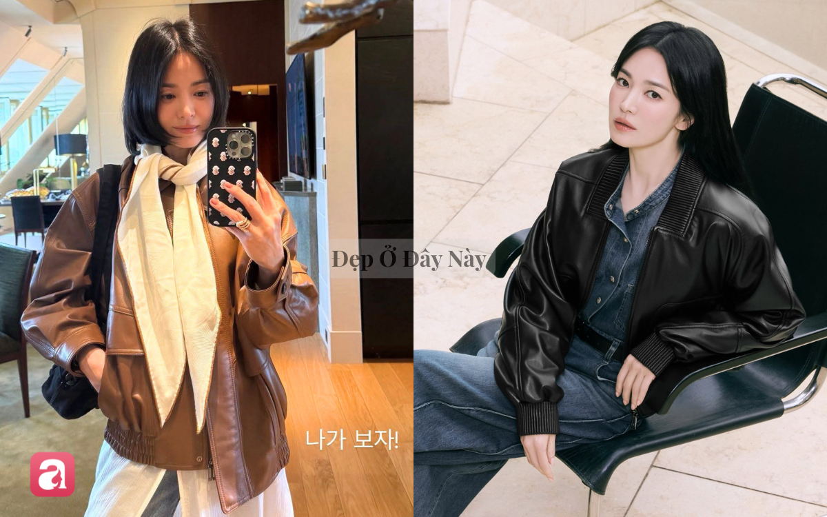 &Aacute;o kho&aacute;c da: Item hack tuổi gi&uacute;p Song Hye Kyo trẻ trung hơn trong m&ugrave;a thu - Ảnh 1.