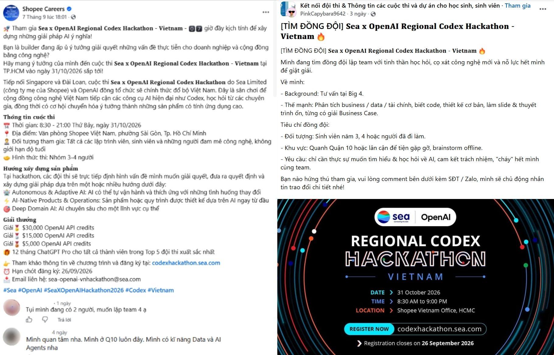 Sắp đ&oacute;ng cổng đăng k&yacute; Sea x OpenAI Codex Hackathon - cuộc thi d&agrave;nh cho cộng đồng AI Việt - Ảnh 3.