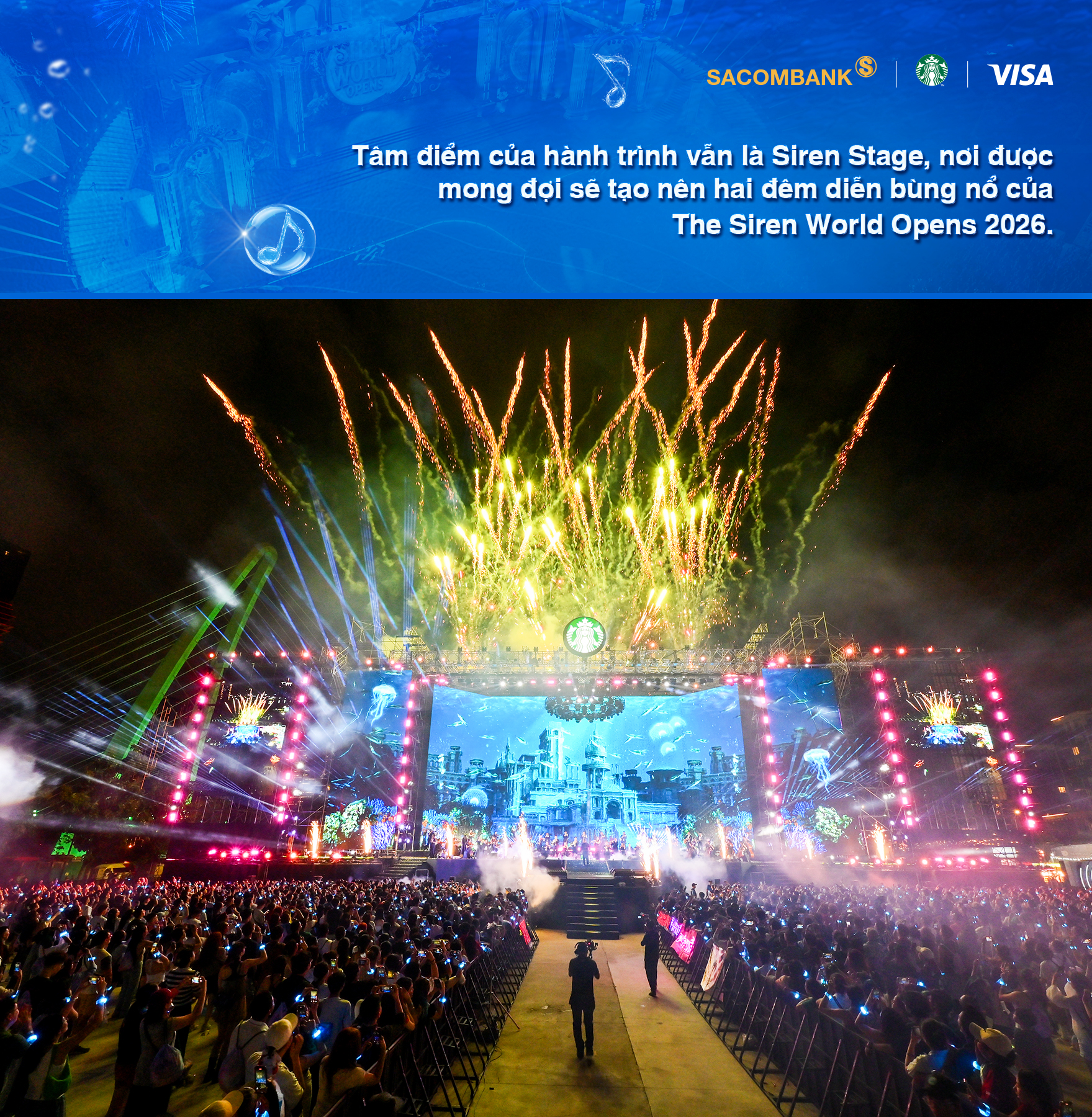 C&oacute; g&igrave; trong h&agrave;nh tr&igrave;nh d&agrave;nh ri&ecirc;ng cho chủ thẻ SACOMBANK Visa tại The Siren World Opens 2026? - Ảnh 5.