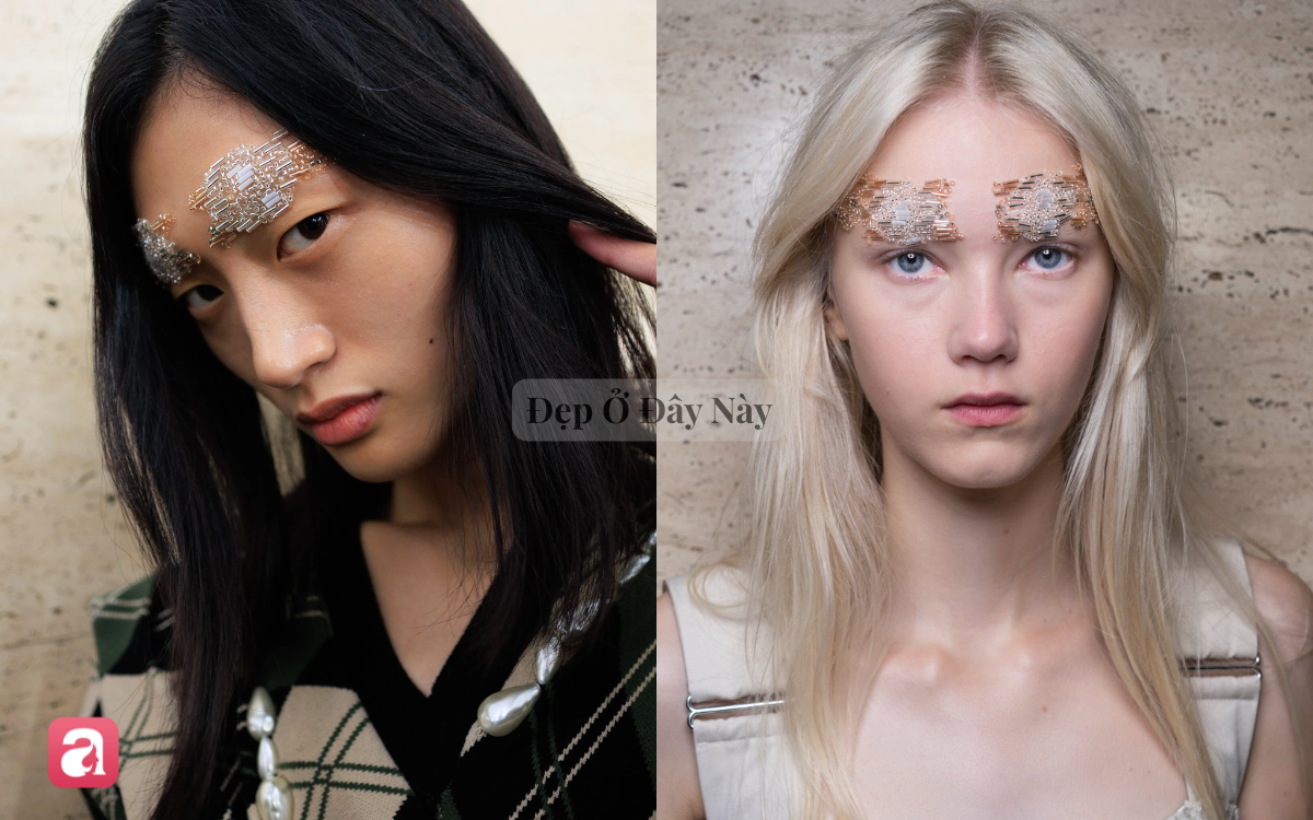 Biến lông mày thành tác phẩm nghệ thuật, Simone Rocha khiến makeup trên sàn diễn Xuân Hè 2027 trở thành điểm nhấn - Ảnh 5.