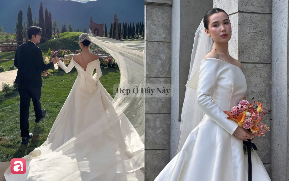 Đầm cưới hào môn của Hề Mộng Dao thành hot trend tại Trung Quốc, hội nàng dâu mới thi nhau học theo- Ảnh 5.
