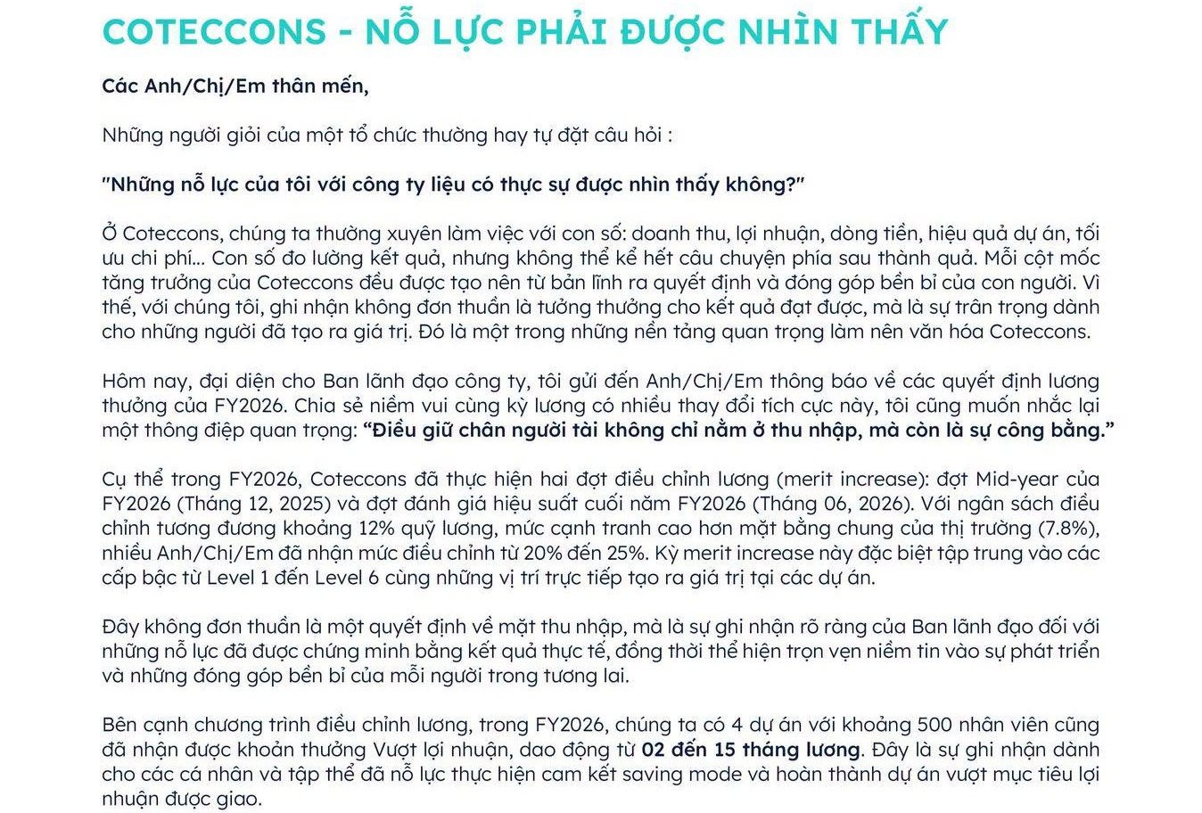 Một tổng thầu x&acirc;y dựng vừa tăng lương đến 25% cho nh&acirc;n vi&ecirc;n, 500 người nhận thưởng 15 th&aacute;ng lương- Ảnh 2.