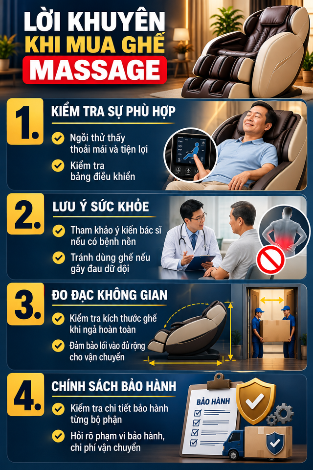 Lời khuy&ecirc;n khi mua ghế massage- Ảnh 3.