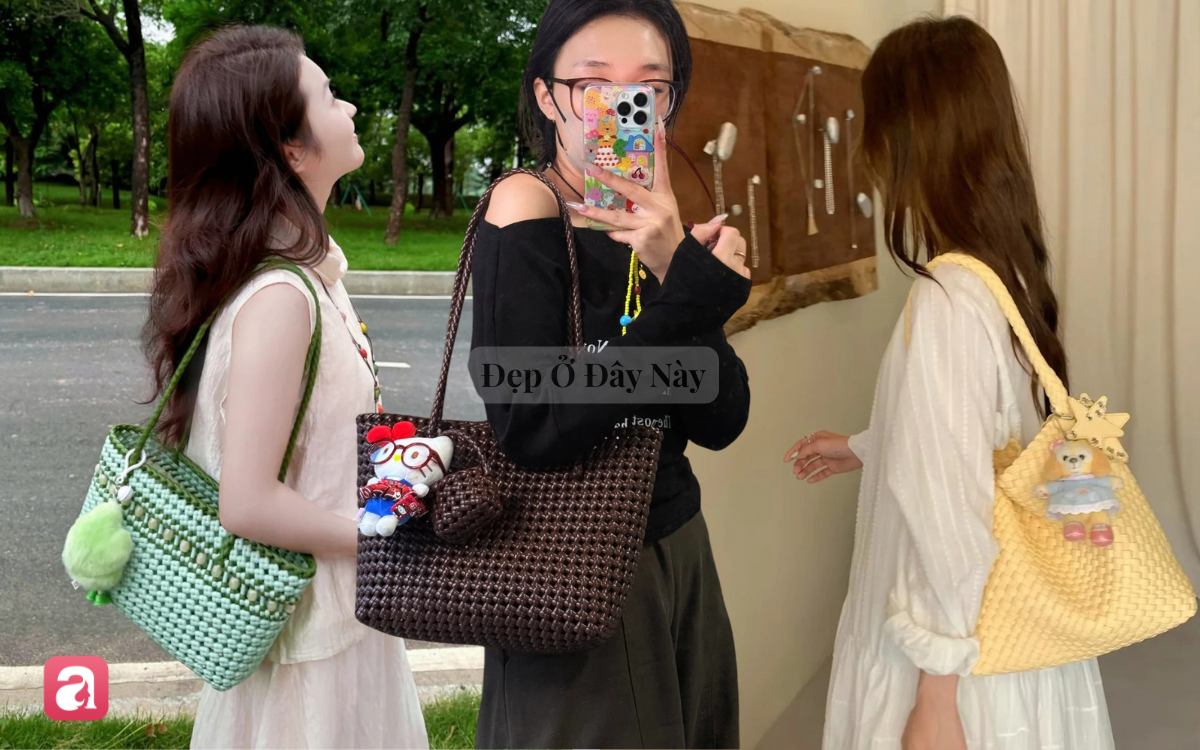 T&uacute;i m&acirc;y đan nh&igrave;n mộc mạc m&agrave; cực sang chuẩn "old money", bảo sao hội s&agrave;nh điệu thi nhau diện- Ảnh 1.