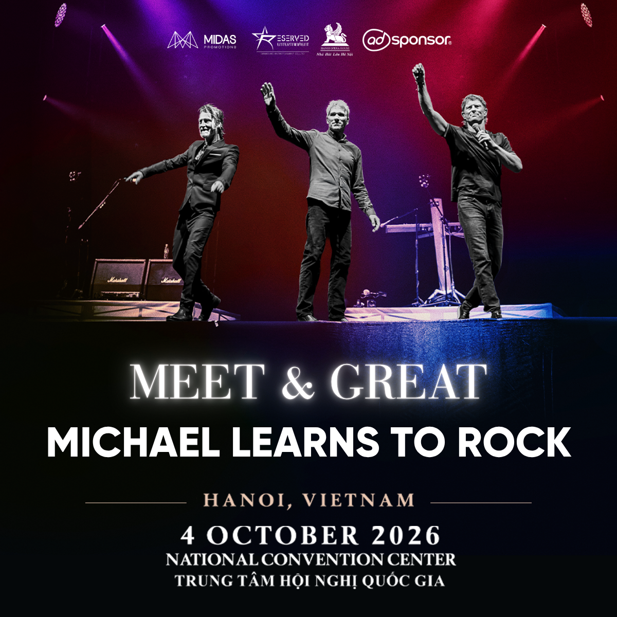 Midas Promotions ra mắt g&oacute;i trải nghiệm VIP cho đ&ecirc;m nhạc Encore: All The Hits Vietnam 2026 của Michael Learns To Rock - Ảnh 1.